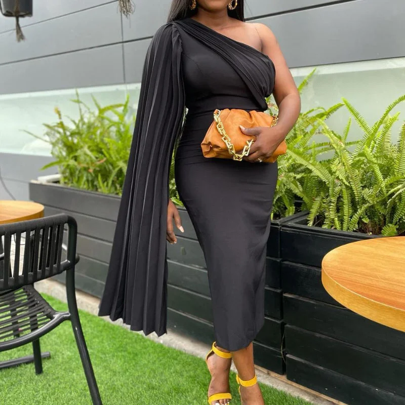 Value Deals Chic Monochrome Off Shoulder Bodycon Dress