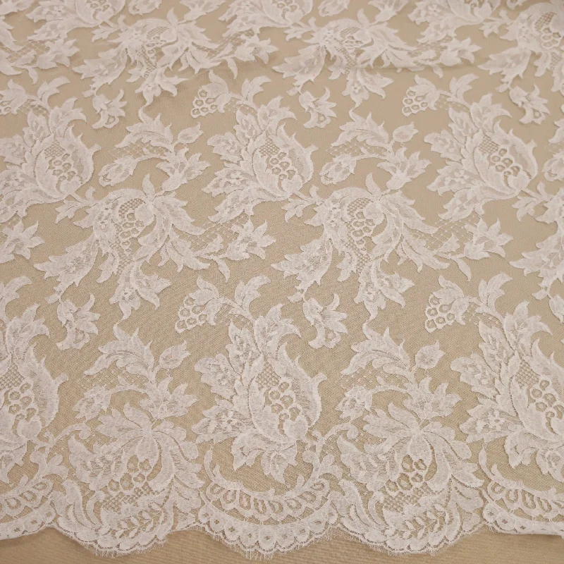 Deep Discounts Off White Embroidered Floral Lace