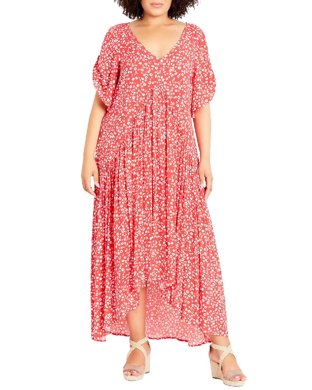 Super Deal Gal Printed Dress | Red / White