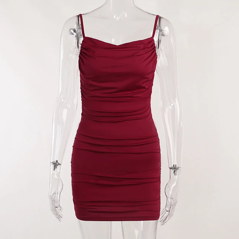 YEAR-End Sale Fashionable Statement Sultry Backless Knit Bodycon Dress