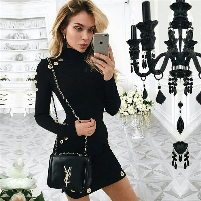 Closeout Women's Autumn Long Sleeve Dress