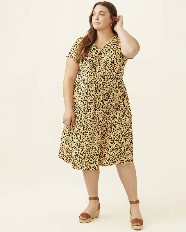 Huge Savings Julianne Smock Waist Midi Dress | Yellow