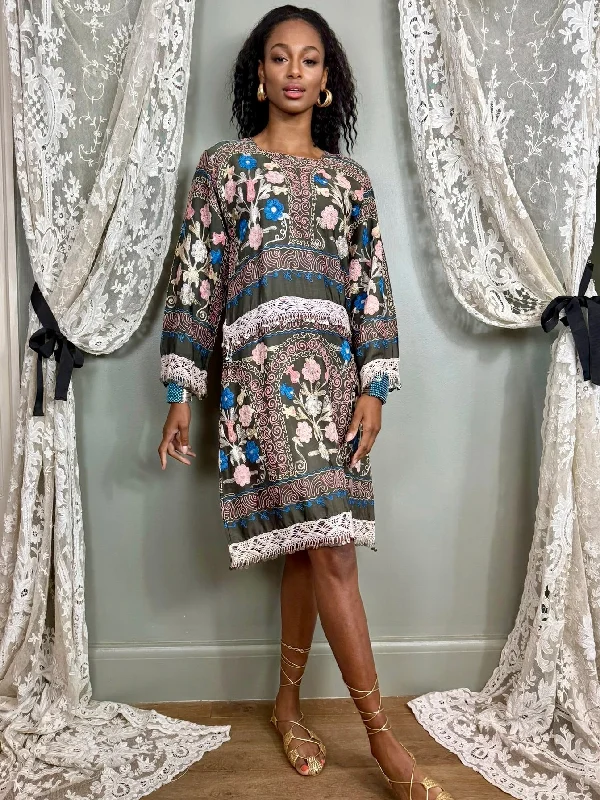 Exclusive Access Doran, Suzani vintage embroidered dress