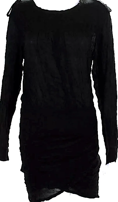 Exclusive Savings Isabel Marant Etoile Paris. Black Long Sleeve Tulip Hem Blouson Dress