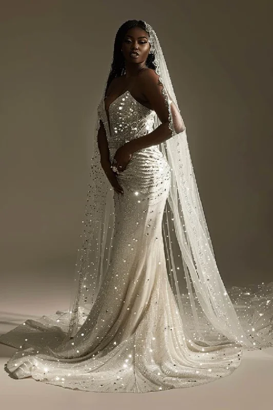 Members Only Laila  Gorgeous   off Shoulder  White  Mermaid Gown  Wedding Dress