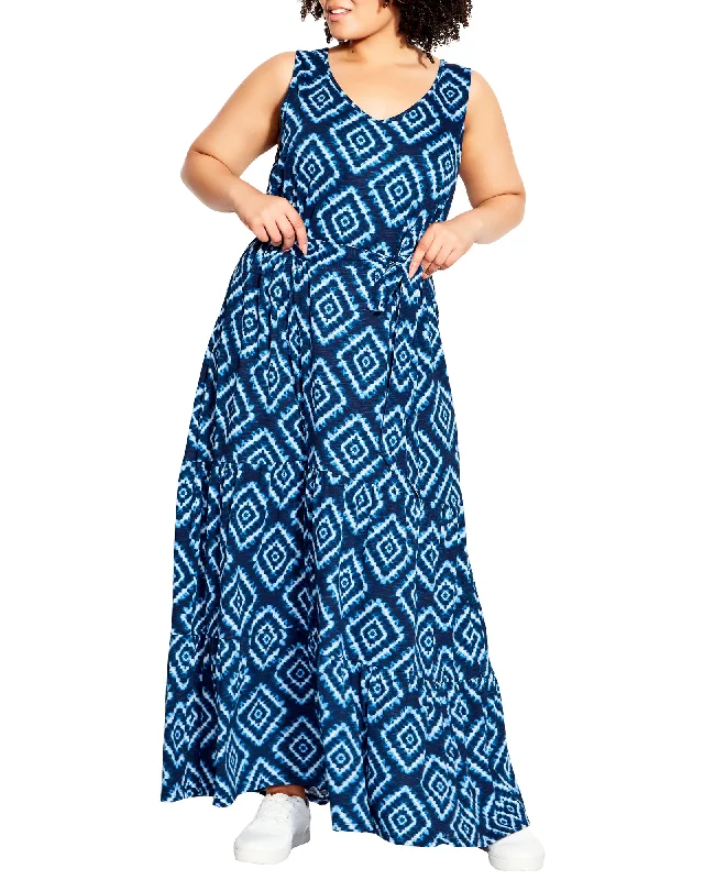 Massive Deals Annie Maxi Dress | Navy / White