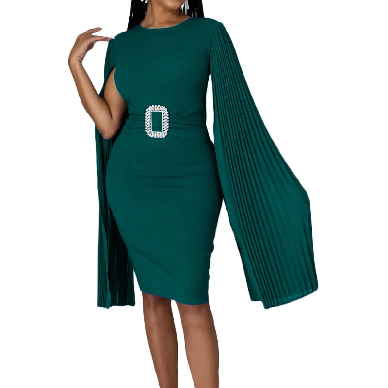 Price Smash Seductive Monochrome Cape Bodycon Dress