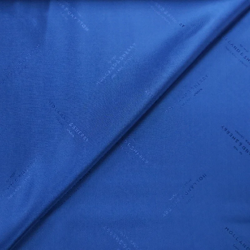 Final Clearance Blue Solid Holland and Sherry Exclusive Lining