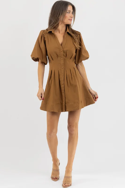 Season Finale Sale SHEA CAMEL SHIRT DRESS