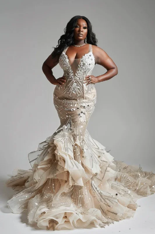 Holiday Sale Ava-Rose  Sparkly Princess  White Mermaid Gown  Wedding Dress