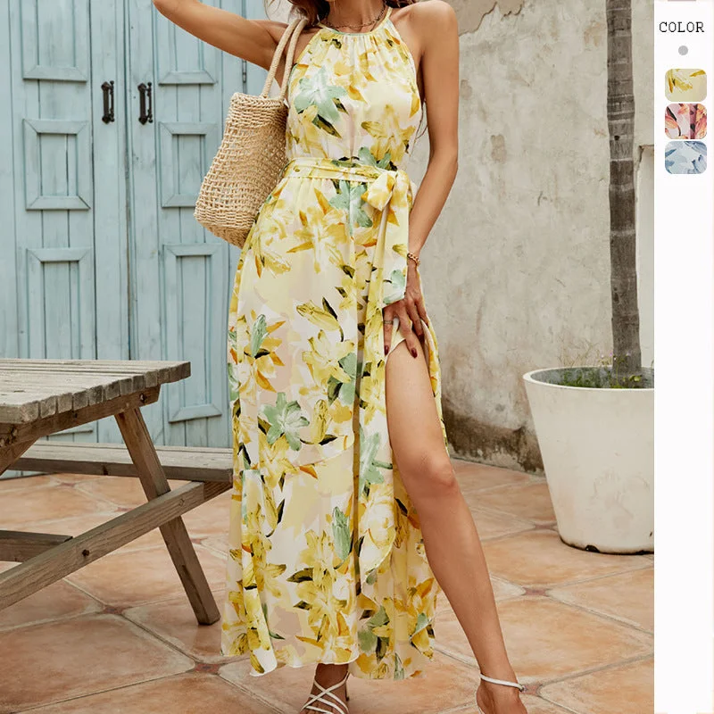 Bargain Bin New Summer Slim Printed Vacation Dress