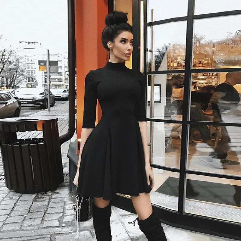 Reduced Prices Women's Summer/Autumn O-Collar Half Sleeved Dress
