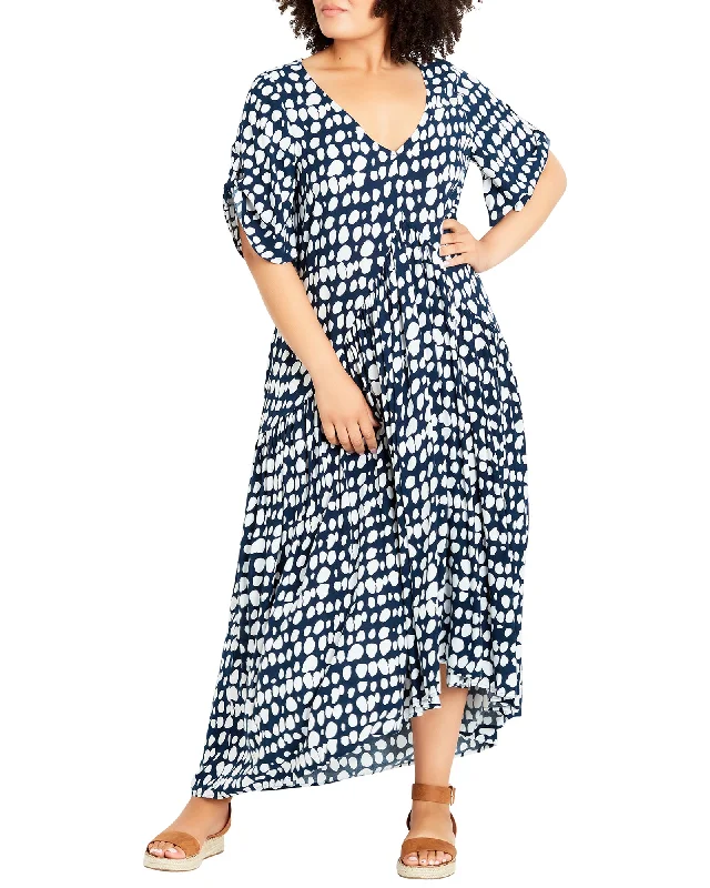 Big Savings Gal Printed Dress | Navy / White
