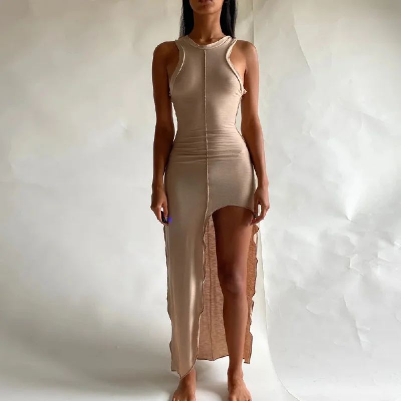 Deal Alert Autumn Fashion Chic Sleeveless Solid Color Hooded Dress