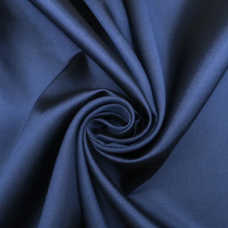 Savings Bonanza Midnight Blue Silk and Wool Woven Fabric