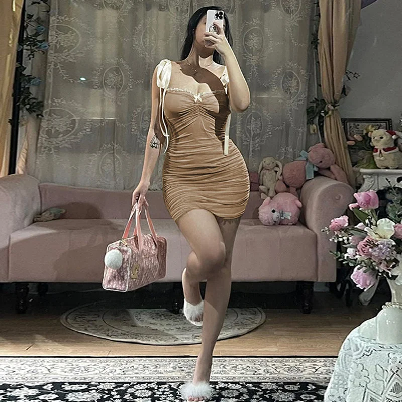 Markdowns New Sexy Ruched Strapless Mini Dress