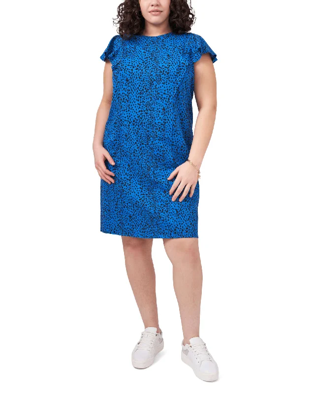 Price Drop Amelia Flutter Sleeve Shift Dress | SANTORINI BLUE