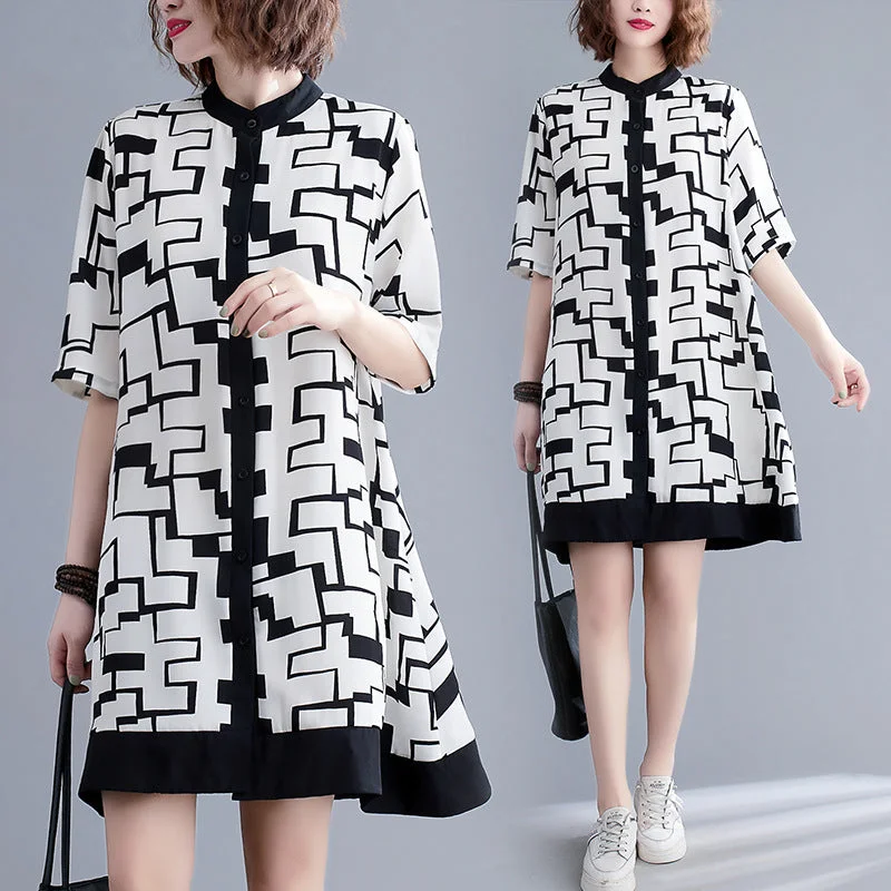 Deep Discounts Artistic Chiffon Printed Loose Dress