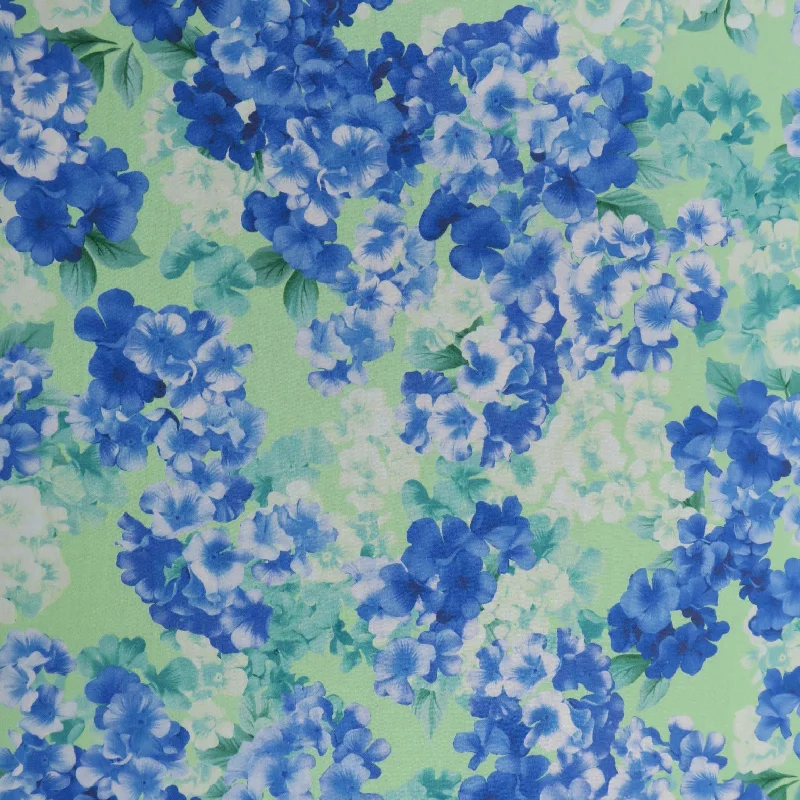 Bargain Blast Blue Hydrangeas Floral Printed Cotton Pierre Cardin