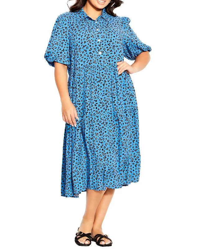 Bargain Prices Pilar Midi Dress | Light Blue / Black