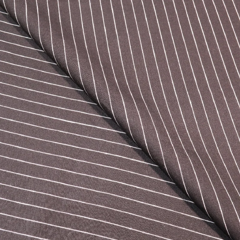 Special Discount Black with White Chalk Stripe Outlet Linen Suiting Holland & Sherry Fabric