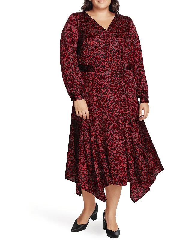 Best Bargains Mary Belted Midi Dress | 607-TULIP RED