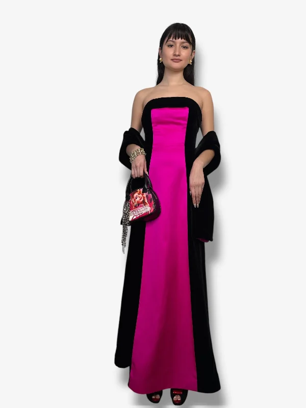 Unmissable Offer 1990s/Y2K After Five Color Block Dress with Shrug