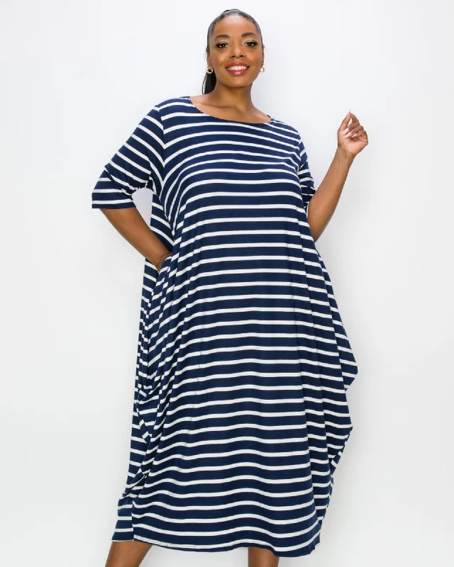 Exclusive Savings Nevaeh Midi Dress | Navy/Ivory