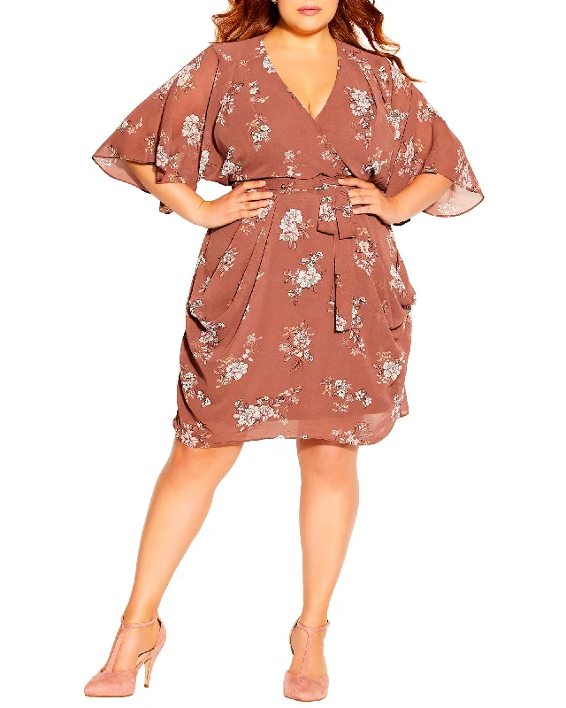 Customer Appreciation Sale Mallory Imperial Wrap Dress | Brown / White