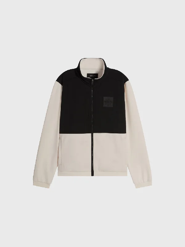 Limited Availability BARRY'S BONE MIXED WOVEN/FLEECE JACKET
