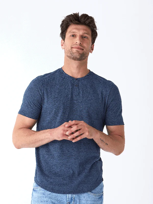 Amazing Deals Black Fleck Triblend Henley
