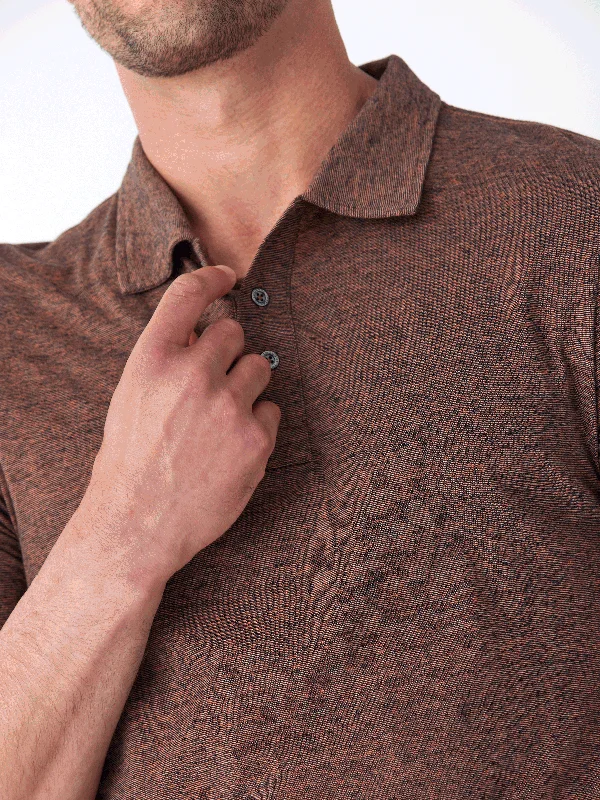Deal Alert Black Fleck Triblend Jersey Polo