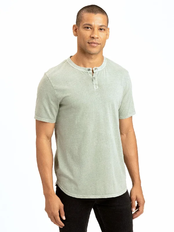 Lowest Prices Draco Mineral Wash Short Sleeve Henley
