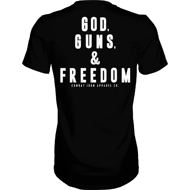 Discount Days GOD, GUNS, & FREEDOM Men's T-Shirt