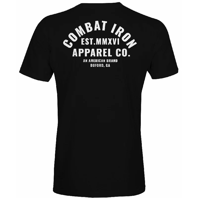 Overstock Arched Combat Iron Men's T-Shirt