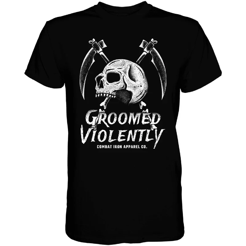 Unbeatable Prices Groomed Violently Skull Men's T-Shirt