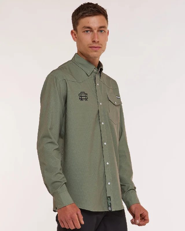 Sale Event Mens Western Shirt | Kyle Strait Signature Edition Green
