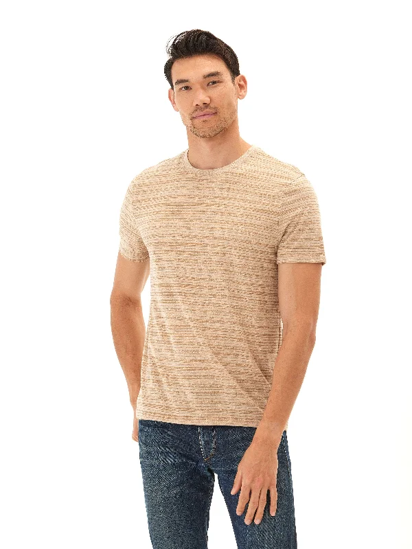 Savings Galore Stripe Triblend Jersey Crew Tee