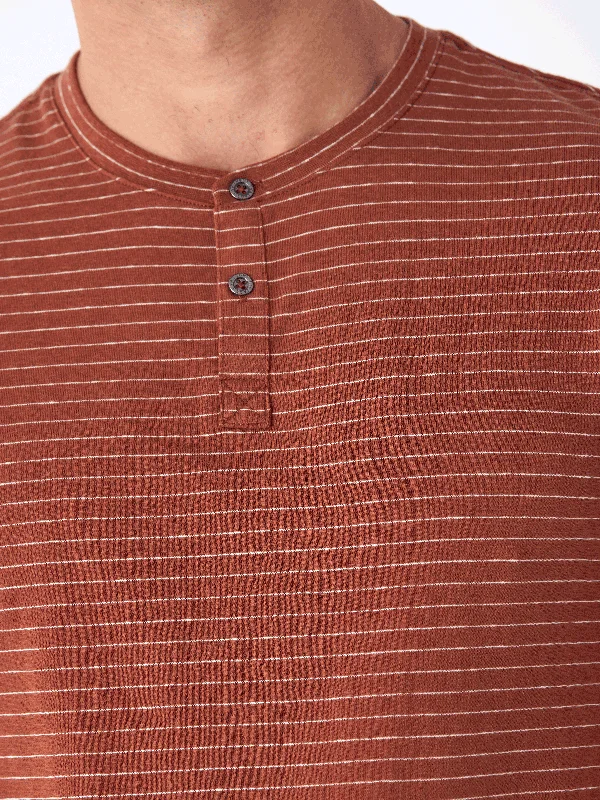 Price Buster Stripe Triblend Jersey Short Sleeve Henley