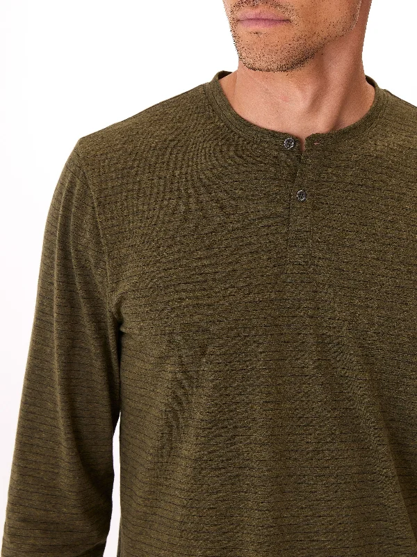Today’s Deal Stripe Triblend Long Sleeve Henley