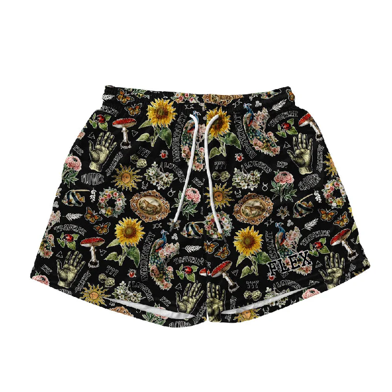 Online Only Basic Mesh Short - Black Retro Magic