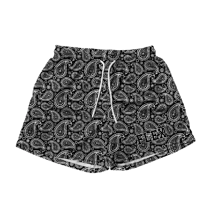 Major Savings Basic Mesh Short - Paisley B&W