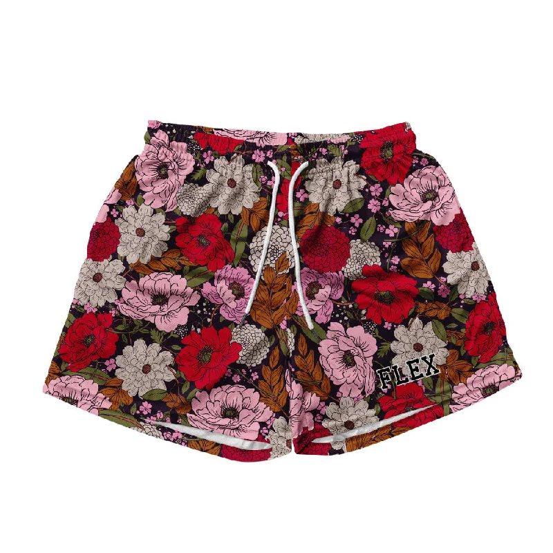 Extra Savings Basic Mesh Short - Retro Flowers