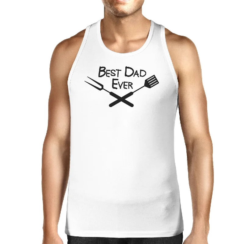 New Markdowns Best Bbq Dad Mens White Cotton Tank Top Barbeque Dad Gift Ideas