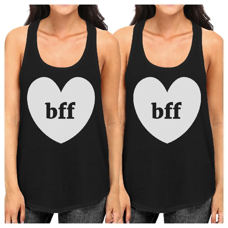 Special Savings Bff Hearts BFF Matching Black Tank Tops