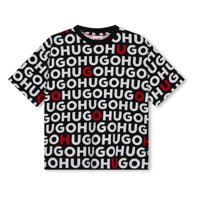 Special Savings Black All Over Logo T-Shirt