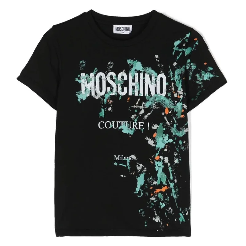 Daily Deals Black Paint Cotton T-Shirt