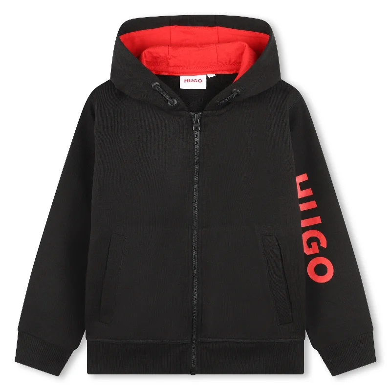 Extra Discounts Black Zip Up Hoodie