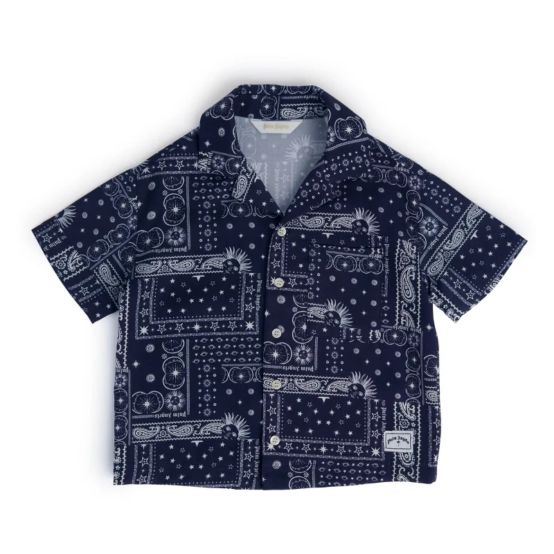 Price Blitz Blue Viscose Bandana Shirt