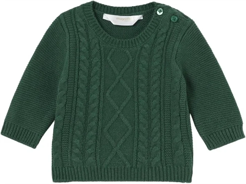 Shop and Save Boys' Braided Jumper In Pine